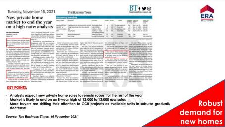 New private home market to end the year on a high note